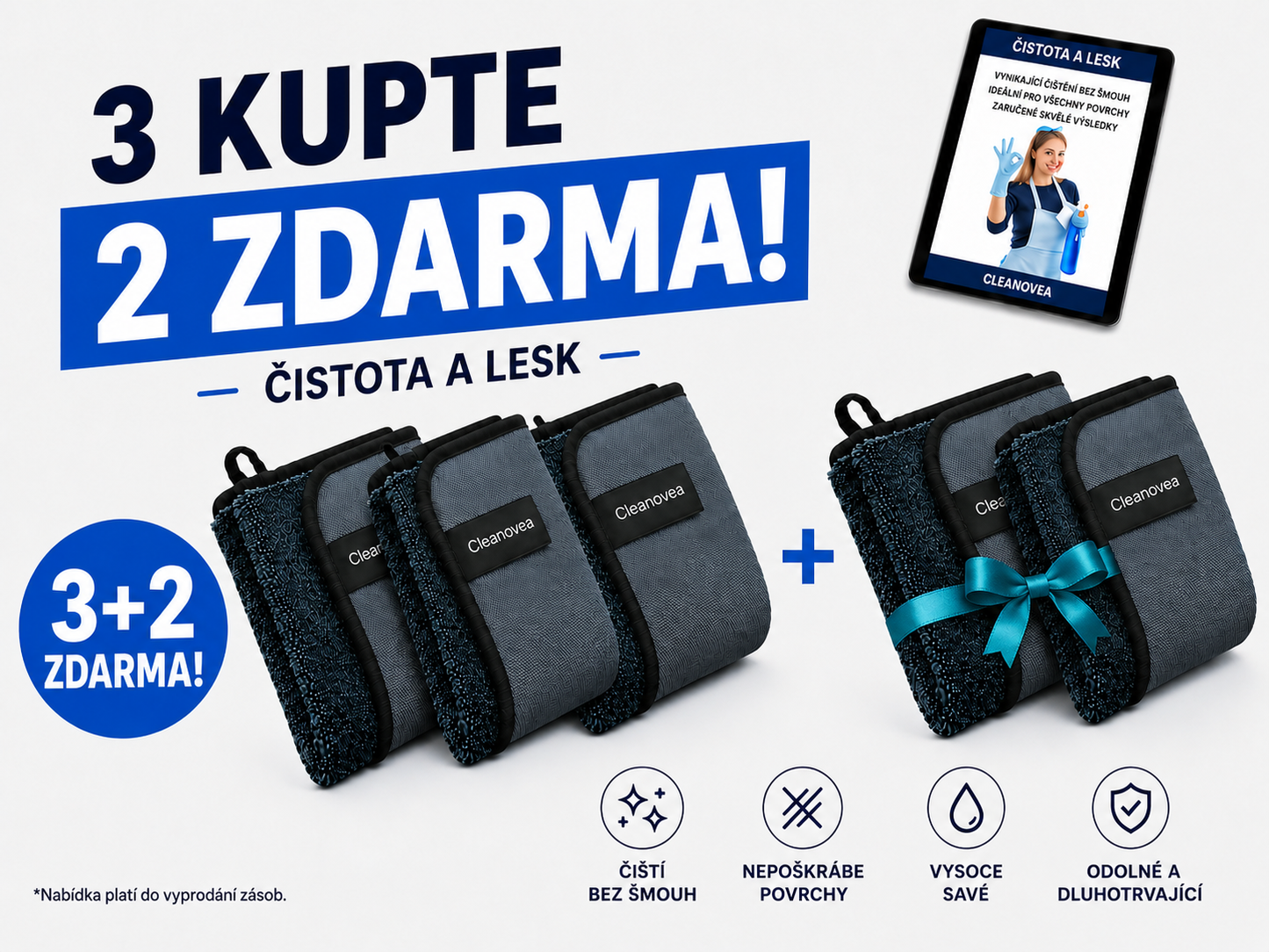 Cleanovea™ – Sušící utěrka bez pruhů